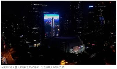近5000㎡！戶外4K大屏點亮深圳夜空，引領城市視覺新紀元